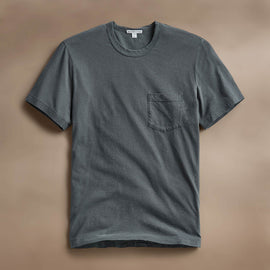 Lightweight Jersey Pocket Tee in Asphalt Pigment | James Perse Los Angeles