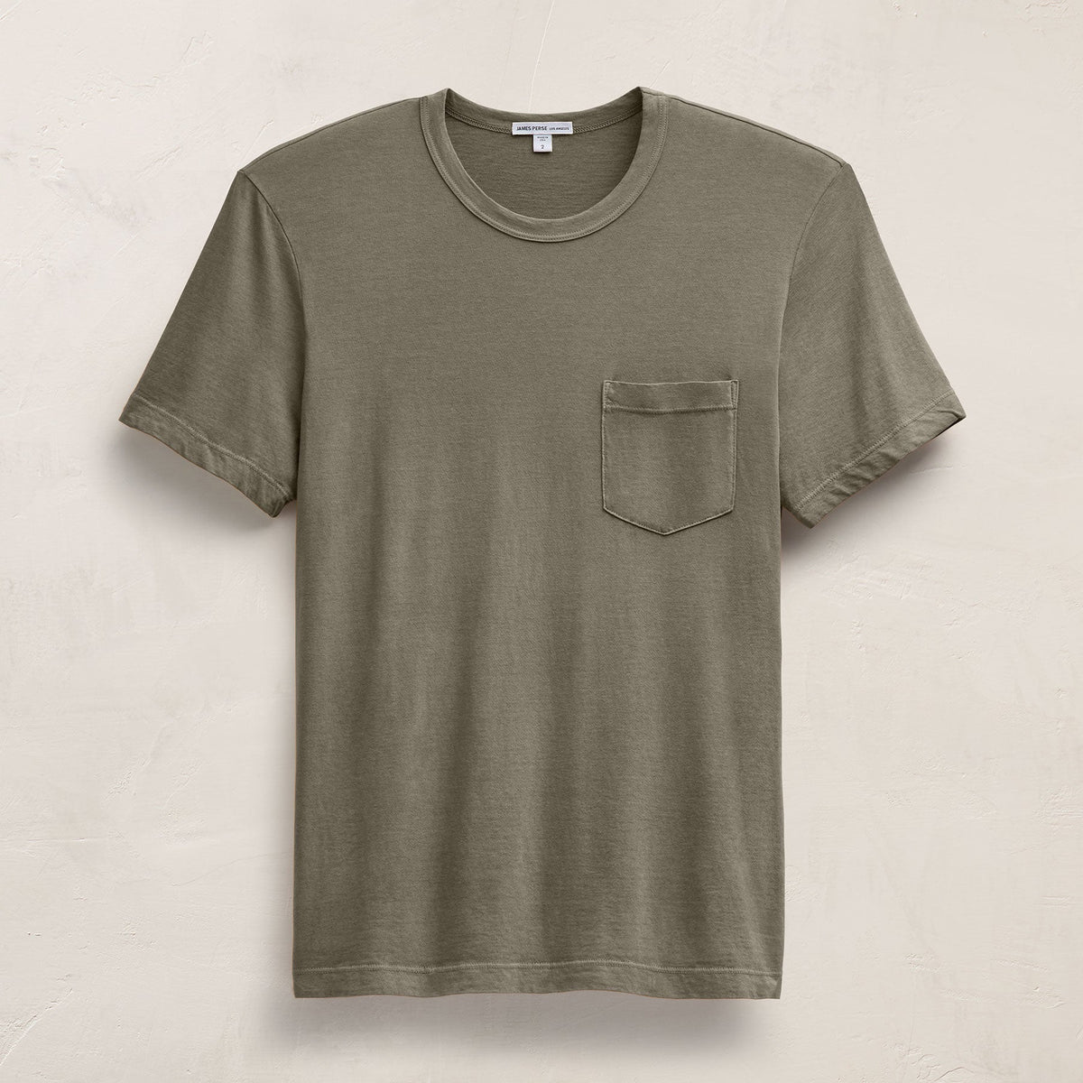 Lightweight Jersey Pocket Tee in Birch Pigment | James Perse Los Angeles
