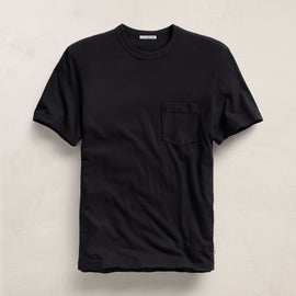 Lightweight Jersey Pocket Tee in Black | James Perse Los Angeles