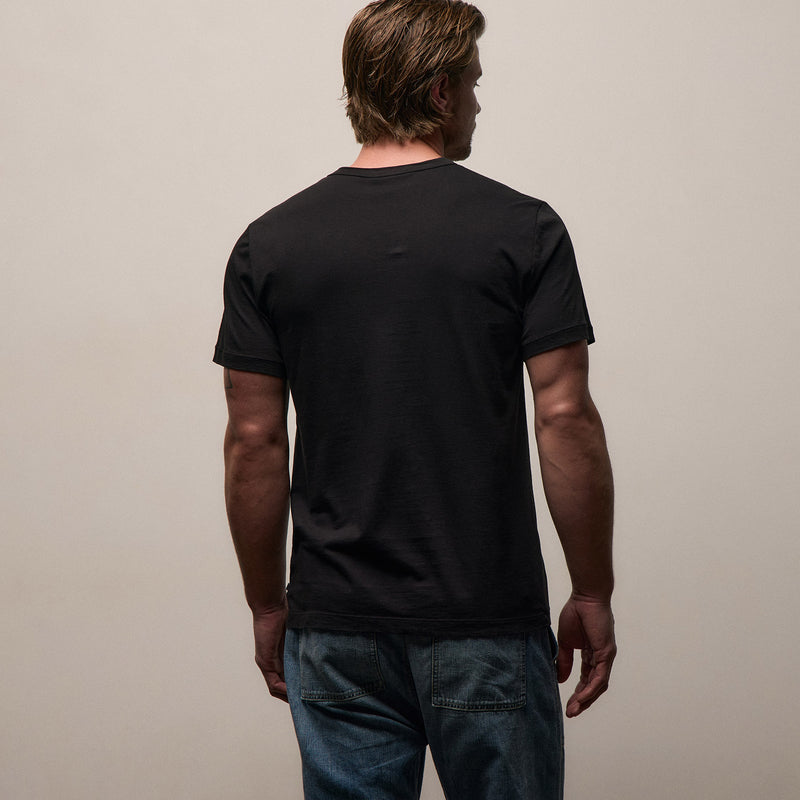 Lightweight Jersey Pocket Tee - Black