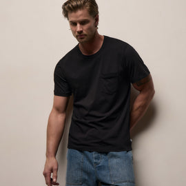 Lightweight Jersey Pocket Tee - Black