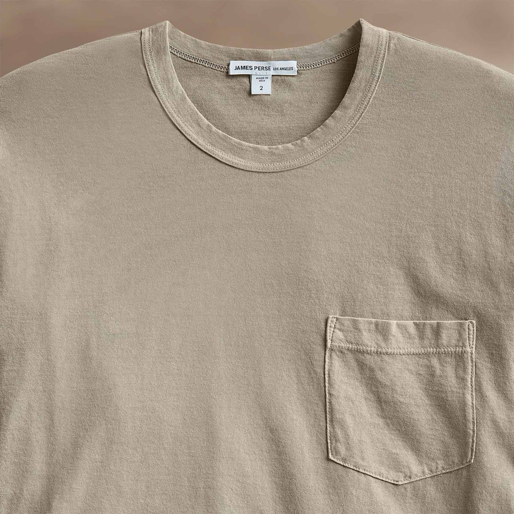 Lightweight Jersey Pocket Tee in Overcast Pigment | James Perse Los Angeles