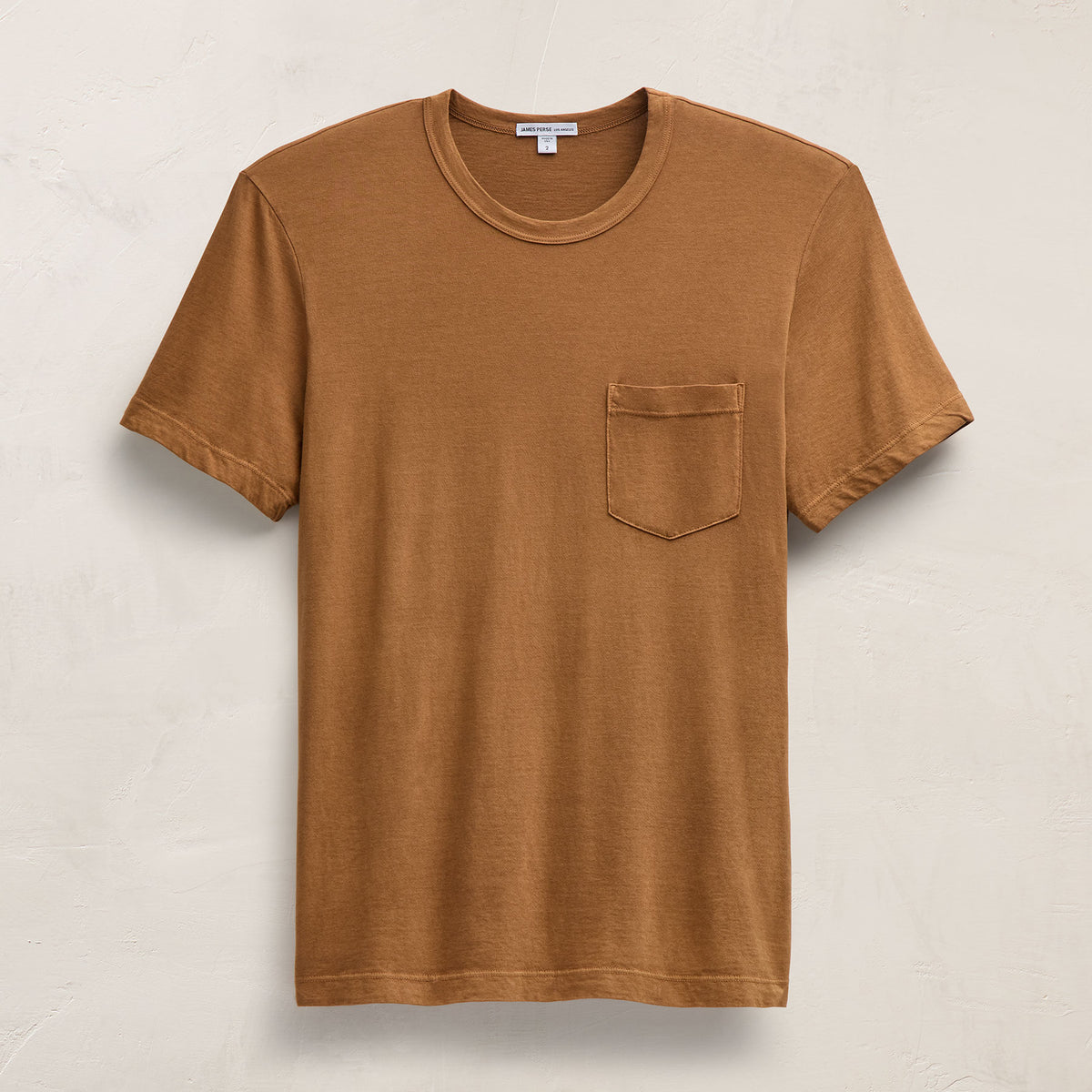 Lightweight Jersey Pocket Tee in Whiskey Pigment | James Perse Los Angeles