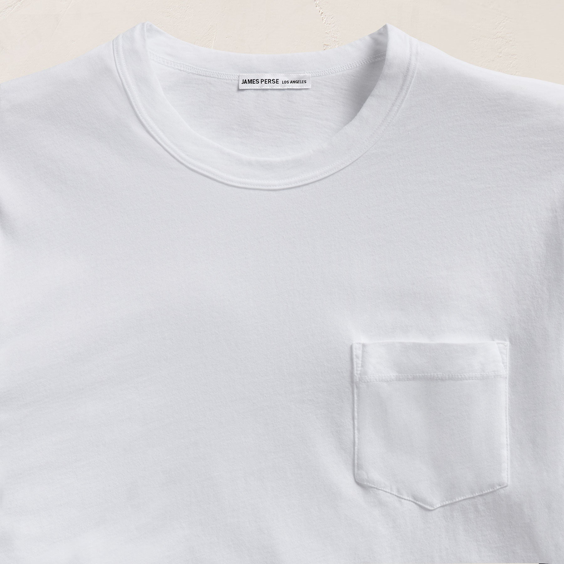 Lightweight Jersey Pocket Tee in White | James Perse Los Angeles