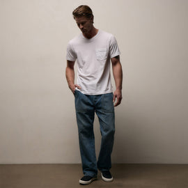Lightweight Jersey Pocket Tee in White | James Perse Los Angeles