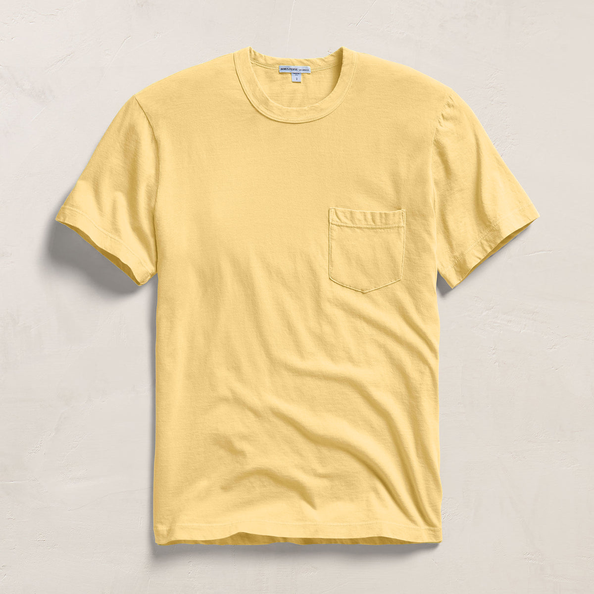 Lightweight Jersey Pocket Tee in Yellow Cake Pigment | James Perse Los Angeles