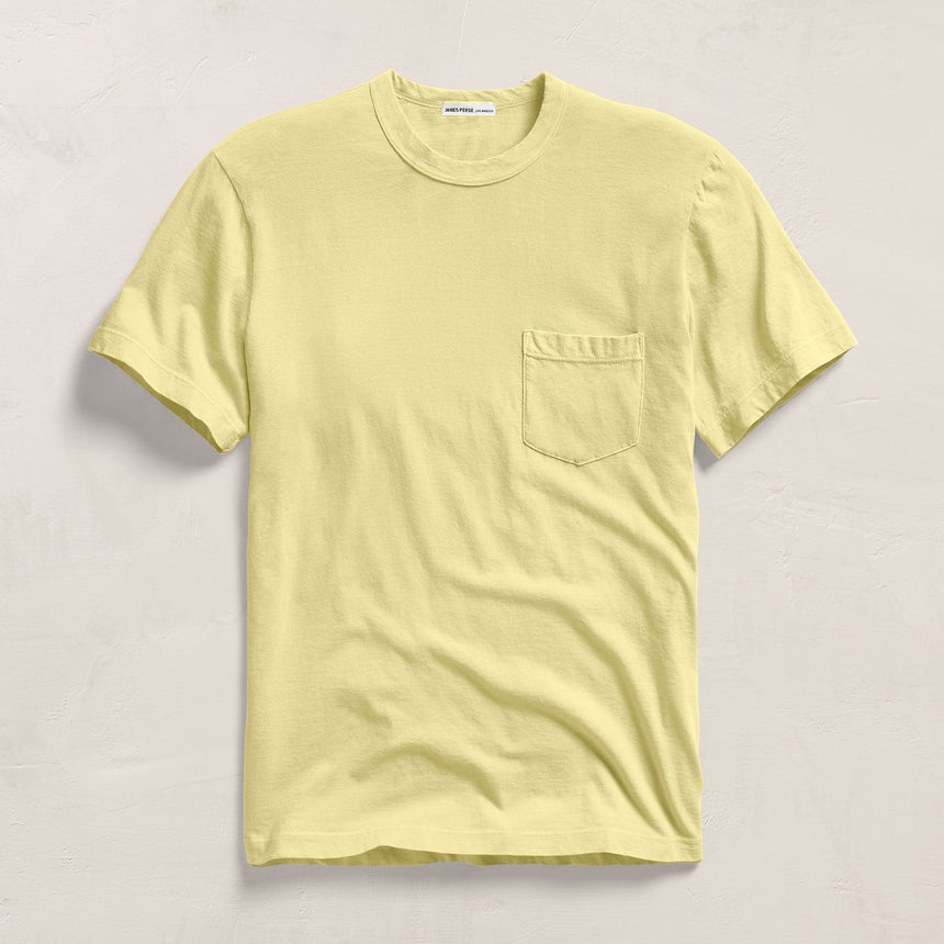 Lightweight Jersey Pocket Tee in Yellow Cake Pigment | James Perse Los Angeles