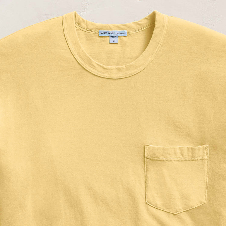 Lightweight Jersey Pocket Tee in Yellow Cake Pigment | James Perse Los Angeles