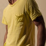 Lightweight Jersey Pocket Tee in Yellow Cake Pigment | James Perse Los Angeles