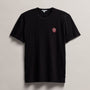 Men's Short Sleeve Crew Neck Grateful Dead Rose in Black with Red | James Perse Los Angeles