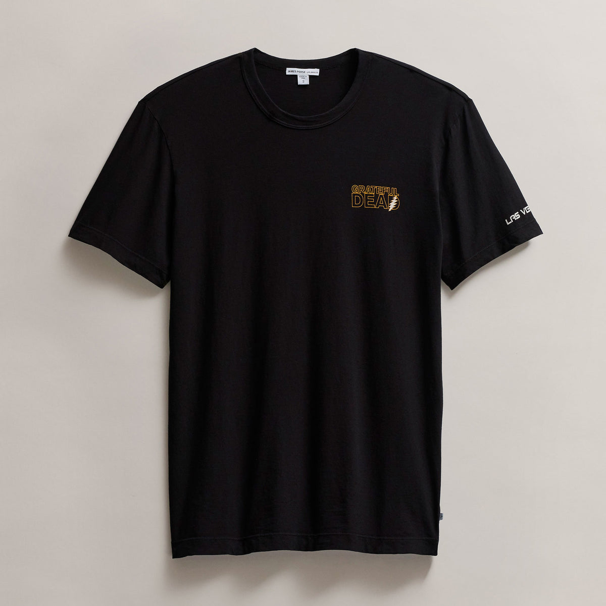 Men's Short Sleeve Crew Grateful Dead Sphere in Black/Cadmium | James Perse Los Angeles