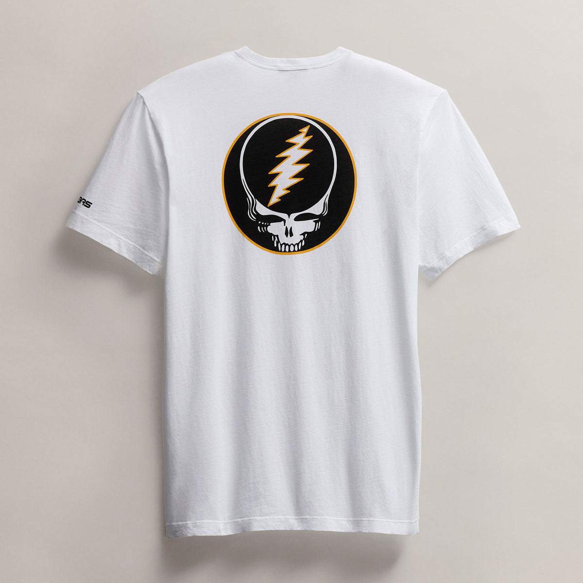 Men's Short Sleeve Crew Grateful Dead Sphere in White/Cadmium | James Perse Los Angeles