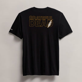 Men's Short Sleeve Crew Grateful Dead Sphere in Black/Cadmium | James Perse Los Angeles