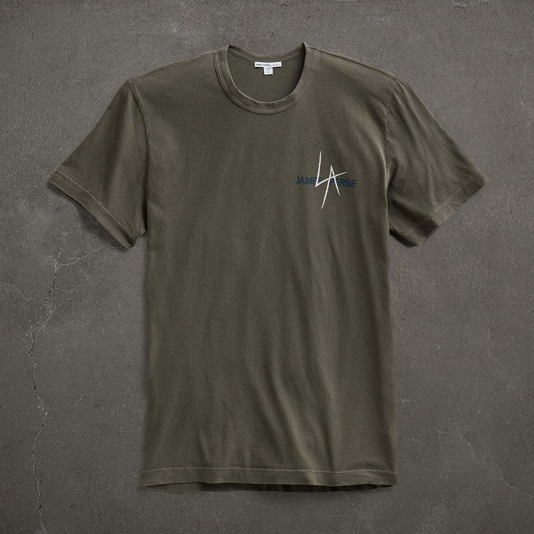 JP x LA in Short Sleeve Crew in Platoon Pigment | James Perse Los Angeles