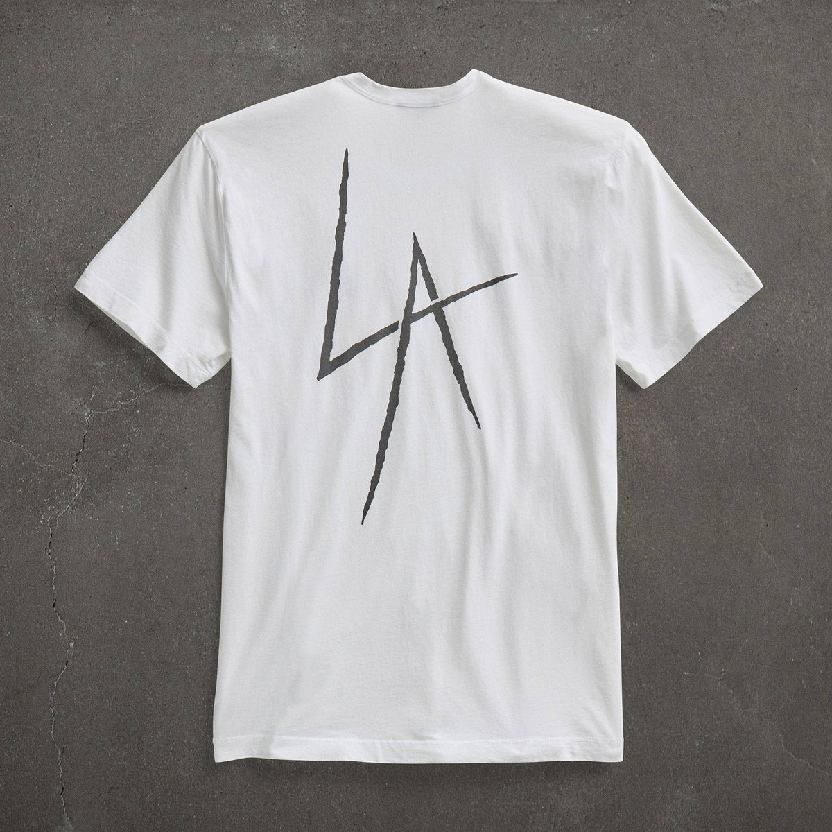 JP x LA in Short Sleeve Crew in White | James Perse Los Angeles
