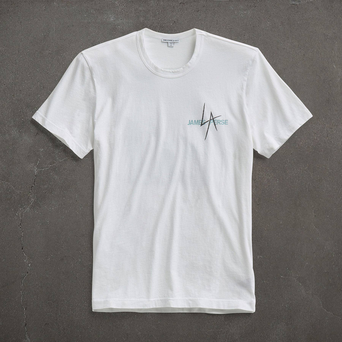 JP x LA in Short Sleeve Palm Fade in White | James Perse Los Angeles