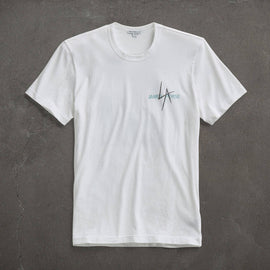 JP x LA in Short Sleeve Palm Fade in White | James Perse Los Angeles