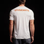 Short Sleeve Crew Neck Double Stripe in White/Rust | James Perse Los Angeles