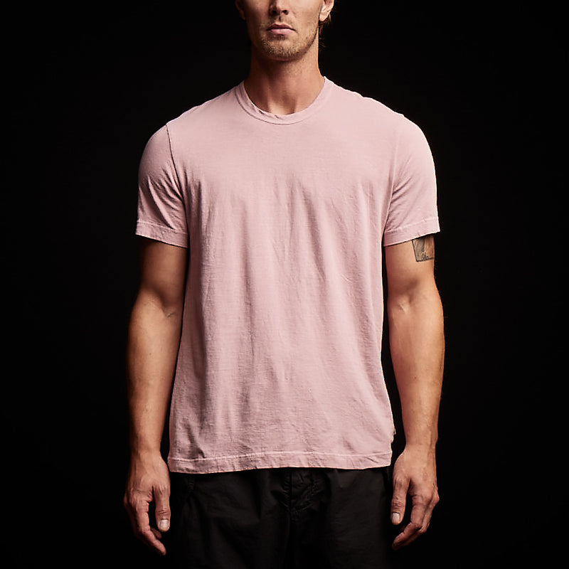 Short Sleeve Crew Neck in Antique Rose Pigment | James Perse Los Angeles