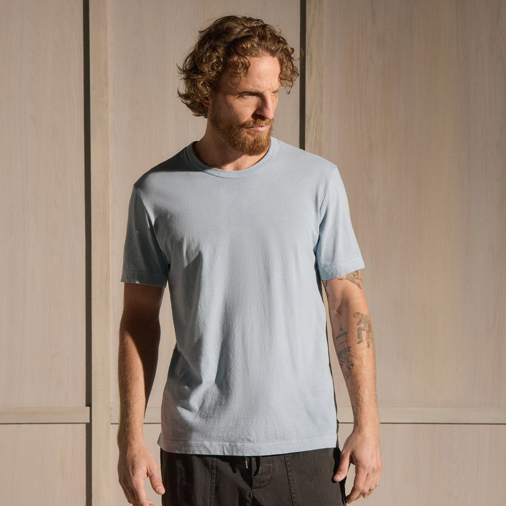 Short Sleeve Crew Neck in Azure Pigment | James Perse Los Angeles