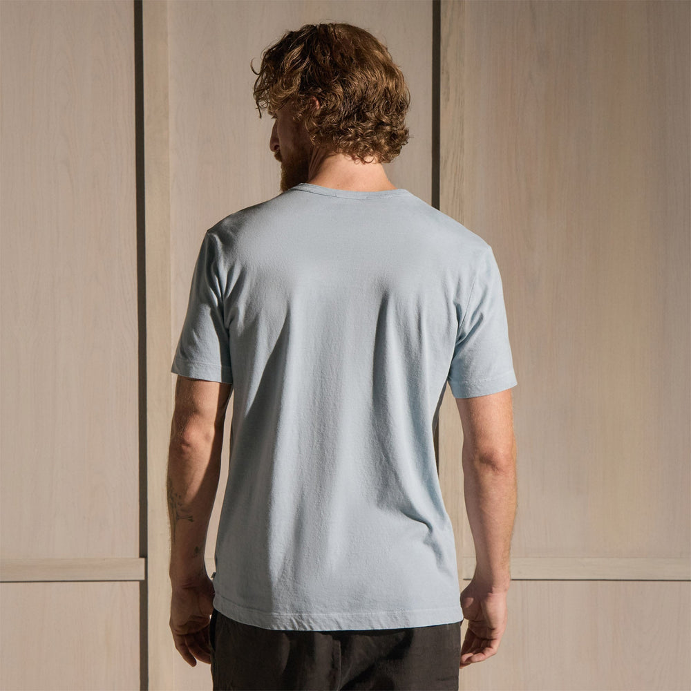 Short Sleeve Crew Neck in Azure Pigment | James Perse Los Angeles