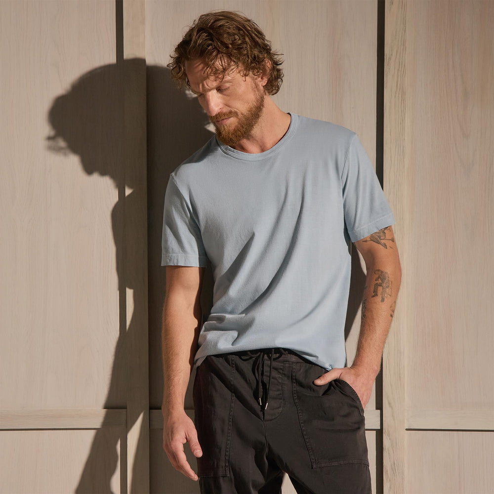 Short Sleeve Crew Neck in Azure Pigment | James Perse Los Angeles