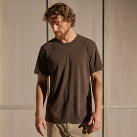 Short Sleeve Crew Neck in Bark Pigment | James Perse Los Angeles