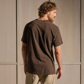 Short Sleeve Crew Neck in Bark Pigment | James Perse Los Angeles