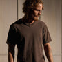 Short Sleeve Crew Neck in Bark Pigment | James Perse Los Angeles