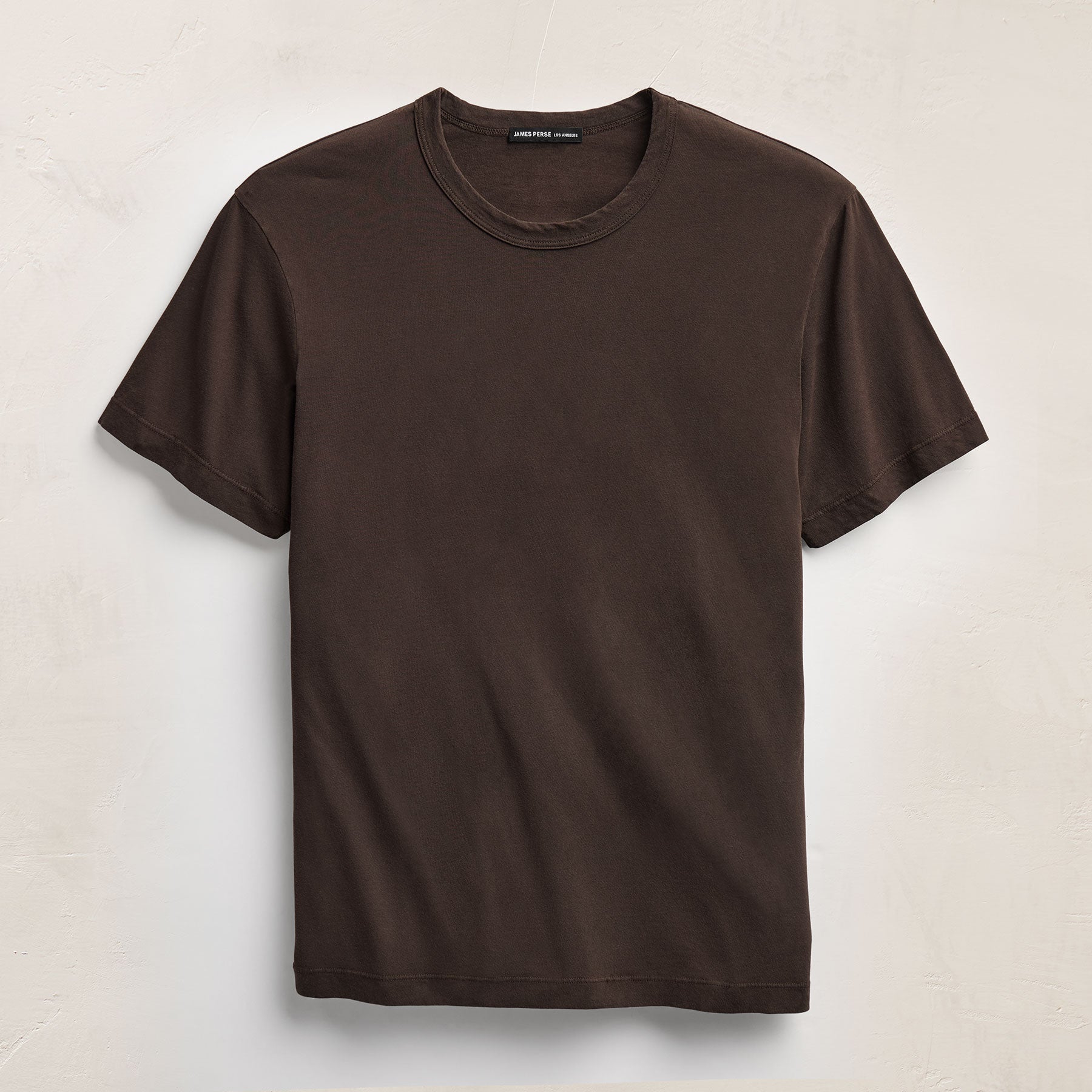 Short Sleeve Crew Neck In Bark Pigment | James Perse Los Angeles