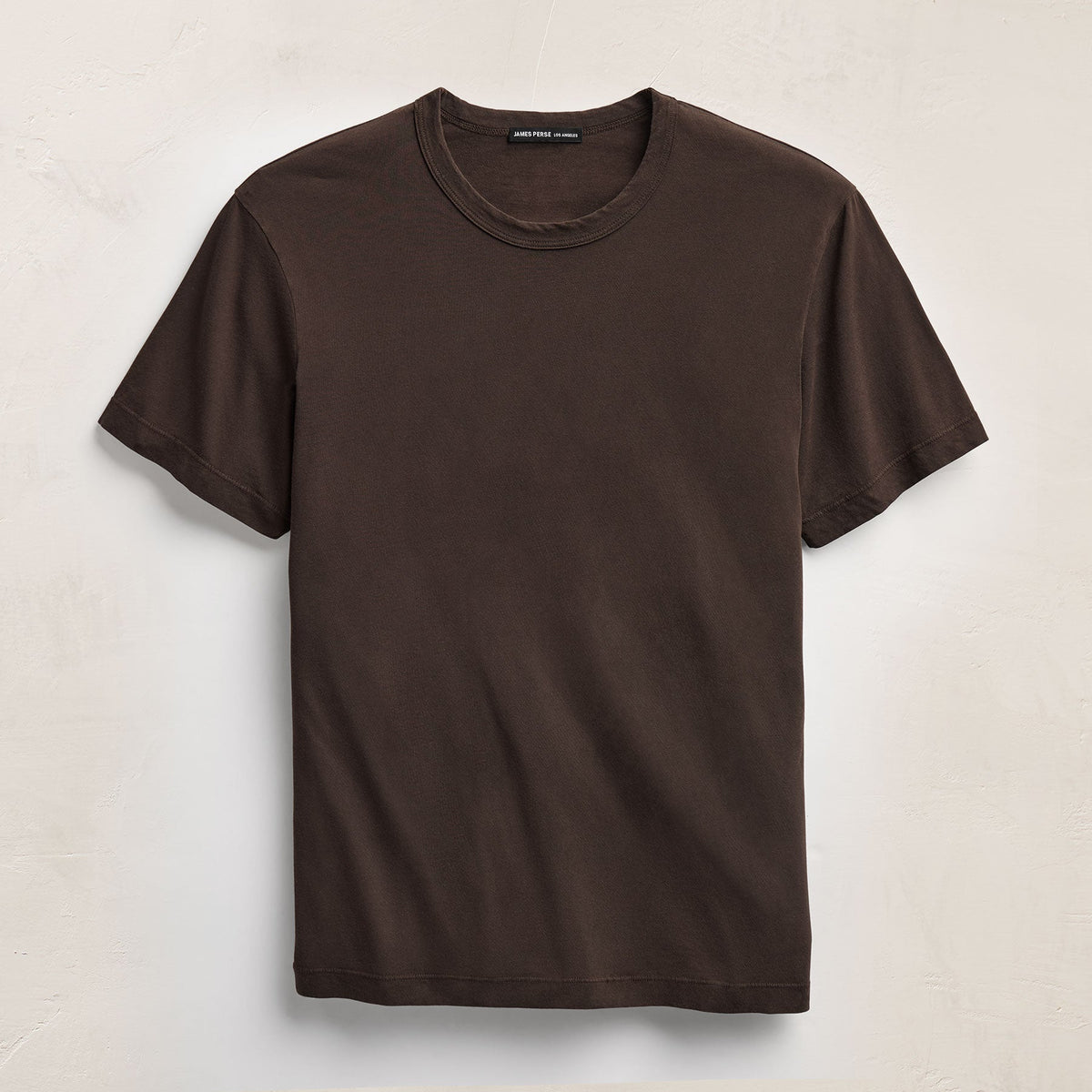 Short Sleeve Crew Neck in Bark Pigment | James Perse Los Angeles