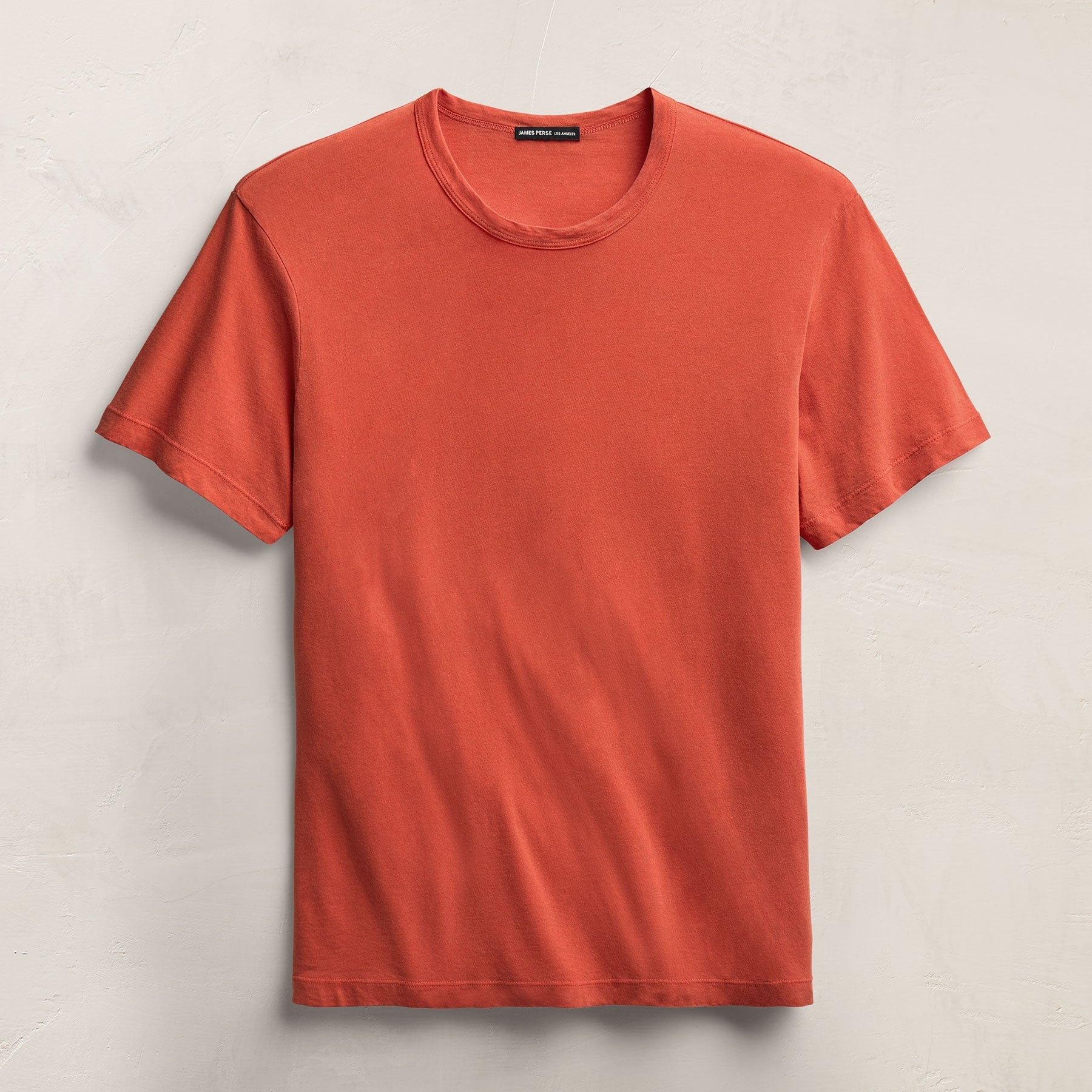 Short Sleeve Crew Neck In Blood Orange Pigment | James Perse Los