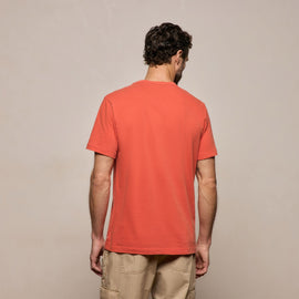Short Sleeve Crew Neck in Blood Orange Pigment | James Perse Los Angeles