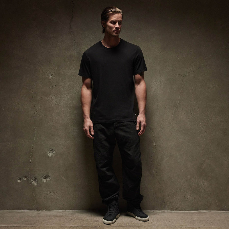 3 Pack Short Sleeve Crew Neck Tee - Black | James Perse Los Angeles