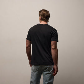Short Sleeve Crew Neck in Black | James Perse Los Angeles