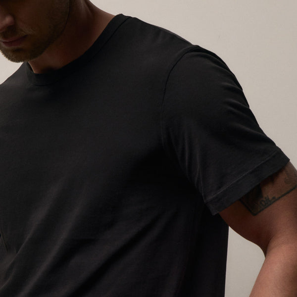 Short Sleeve Crew Neck in Black | James Perse Los Angeles