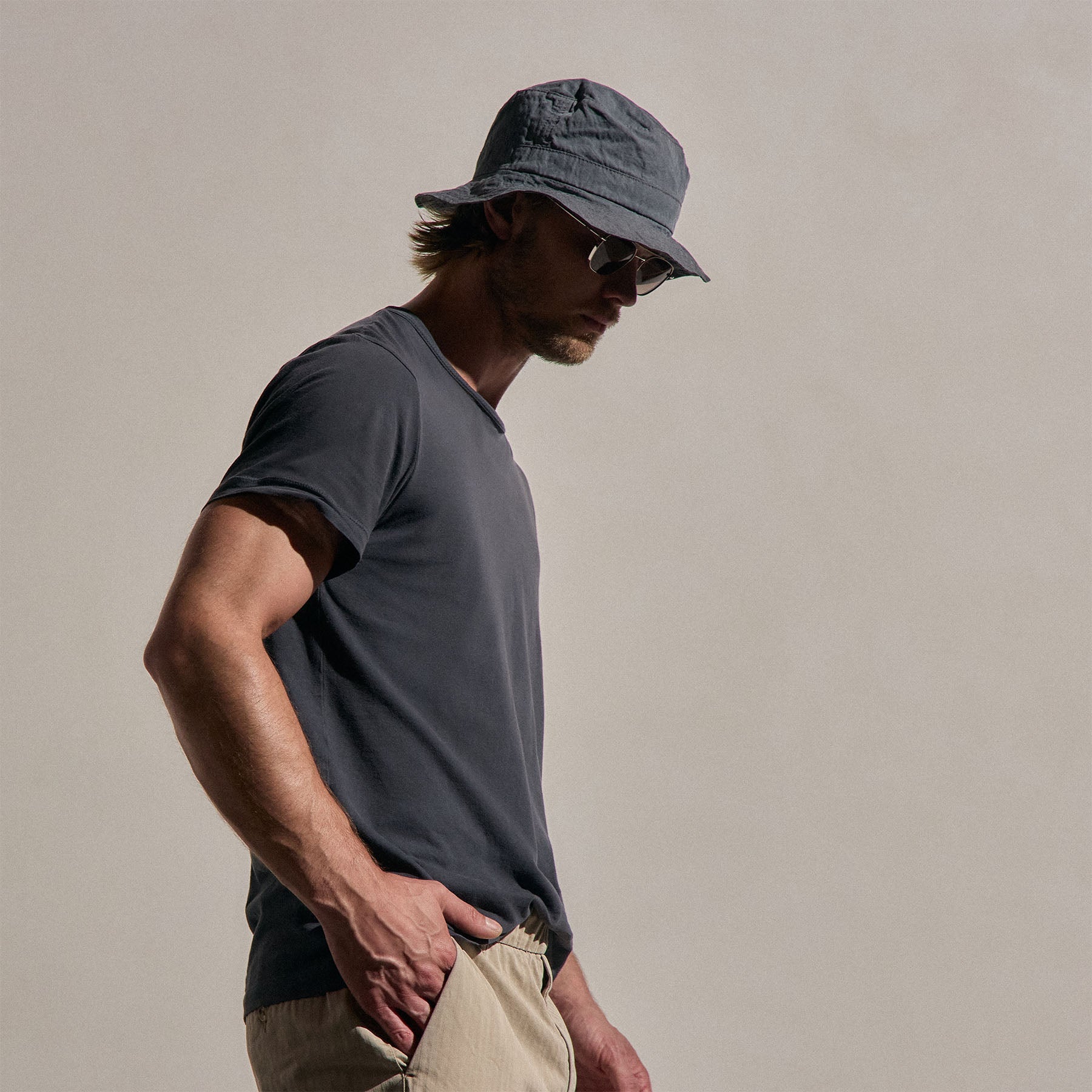 Short Sleeve Crew Neck In Blue Noir Pigment | James Perse Los Angeles