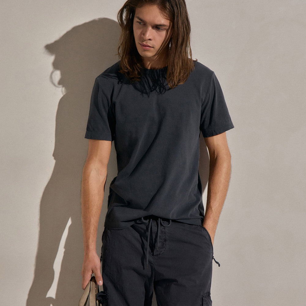 Short Sleeve Crew Neck - Blue Noir Pigment