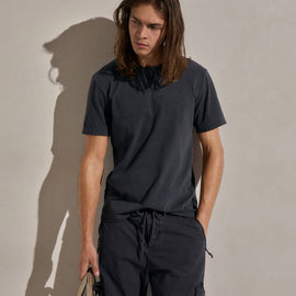 Short Sleeve Crew Neck - Blue Noir Pigment