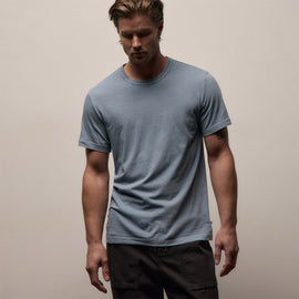 Short Sleeve Crew Neck in Bluestone Pigment | James Perse Los Angeles