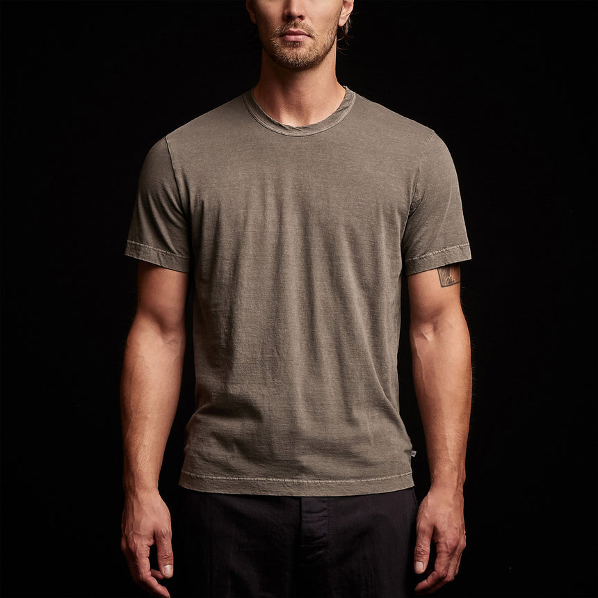 Short Sleeve Crew Neck in Burro Pigment | James Perse Los Angeles