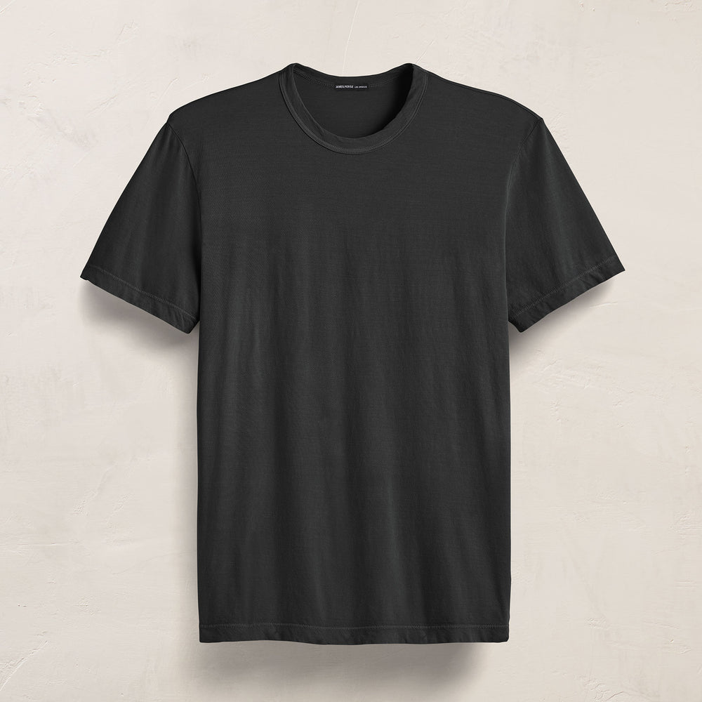 Short Sleeve Crew Neck In Carbon Pigment | James Perse Los Angeles