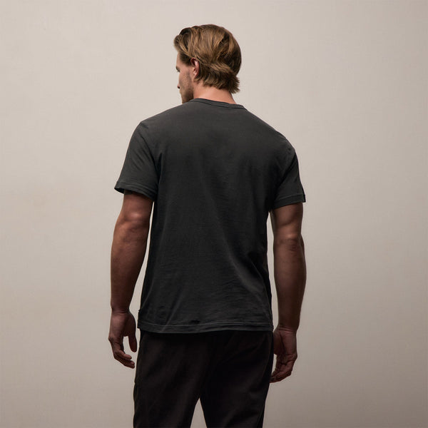 Short Sleeve Crew Neck in Carbon Pigment | James Perse Los Angeles