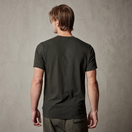 Short Sleeve Crew Neck in Dark Olive Pigment | James Perse Los Angeles