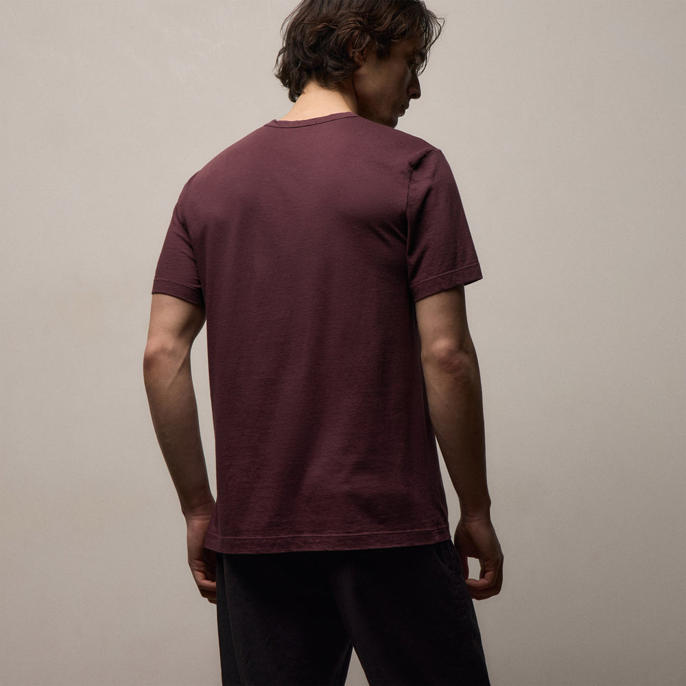 Short Sleeve Crew Neck In Dark Plum | James Perse Los Angeles
