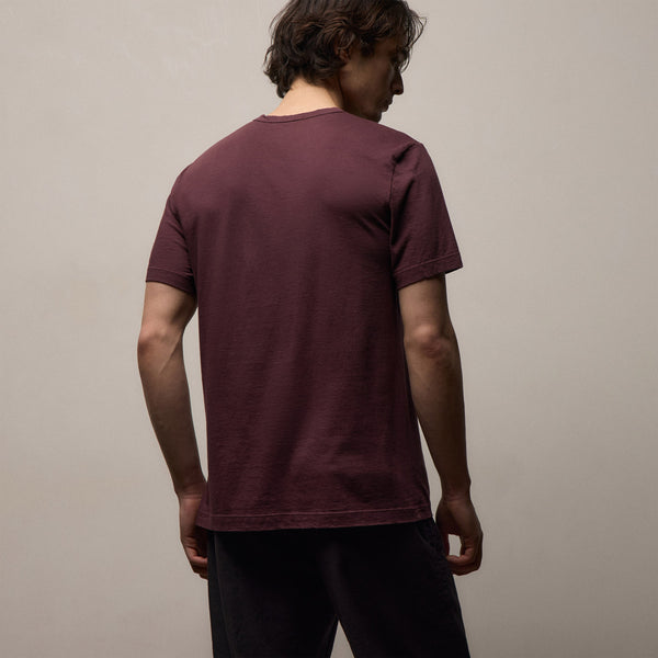 Short Sleeve Crew Neck In Dark Plum | James Perse Los Angeles