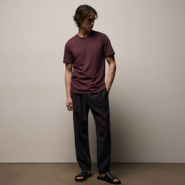Short Sleeve Crew Neck In Dark Plum | James Perse Los Angeles