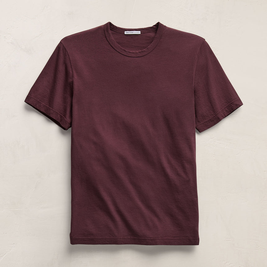 Short Sleeve Crew Neck In Dark Plum | James Perse Los Angeles