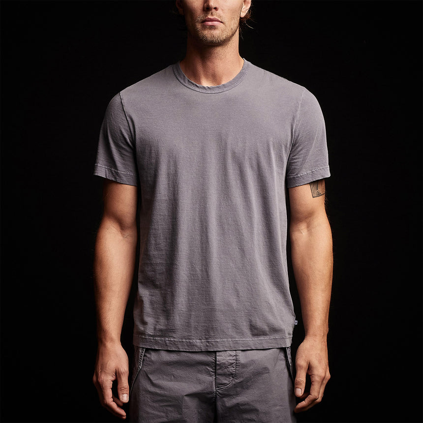 Short Sleeve Crew Neck in Flannel Pigment | James Perse Los Angeles