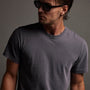 Short Sleeve Crew Neck in Flannel Pigment | James Perse Los Angeles